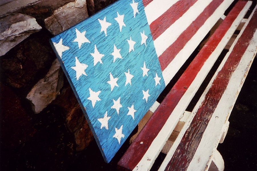 Le banc en flag